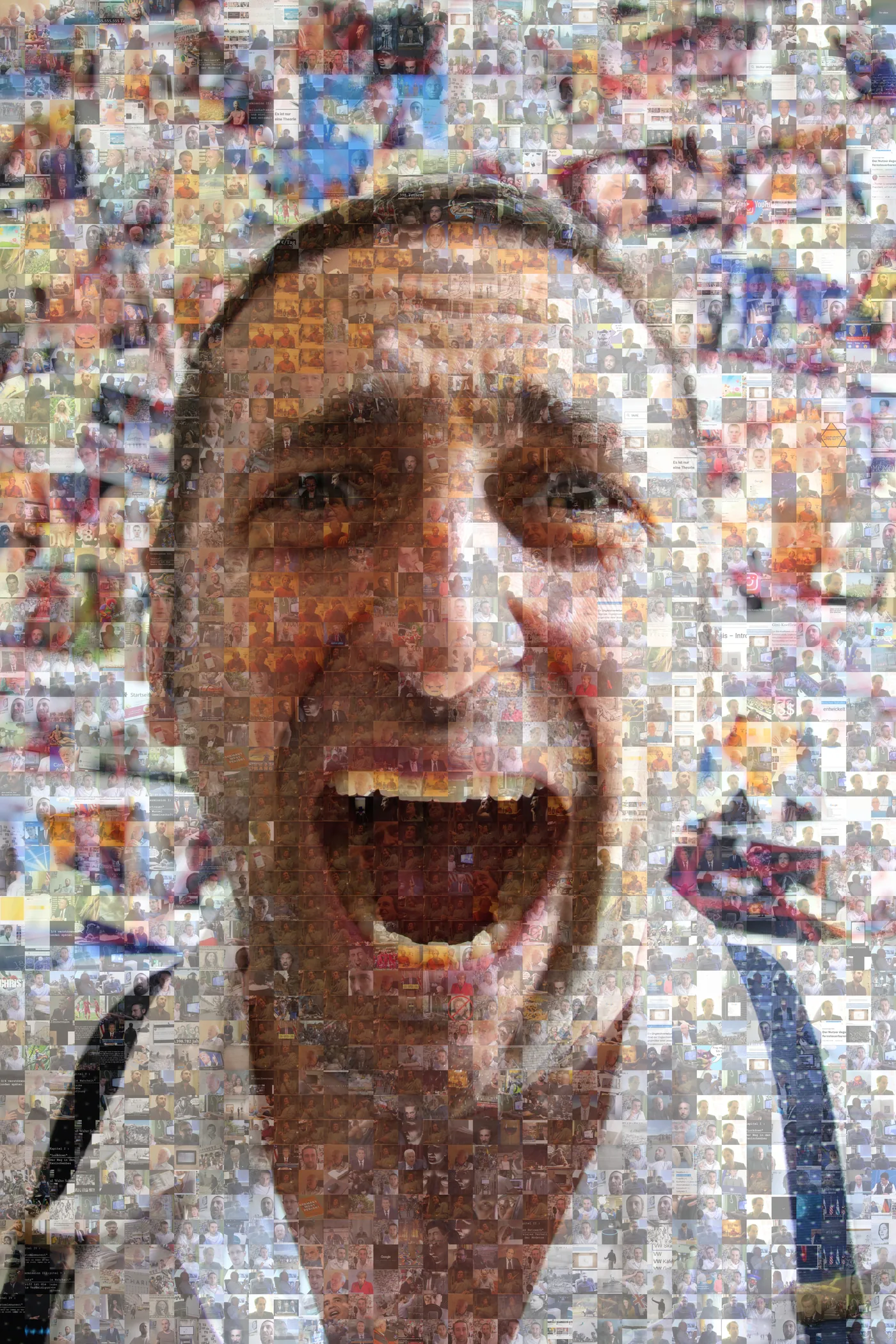 Mosaikporträt aus hunderten Einzelbildern